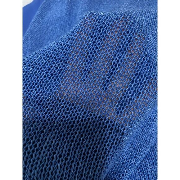 zara knit womens solid v neck mesh sheer tank top blouse medium - Picture 5 of 6